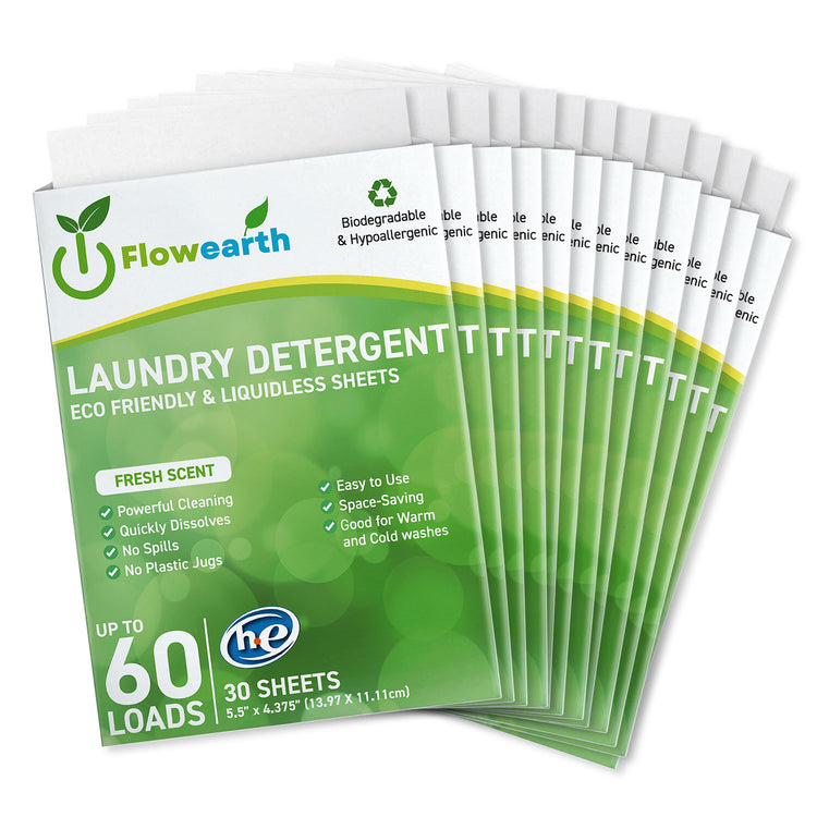 Eco-Friendly Laundry Detergent Sheets - 12-Pack